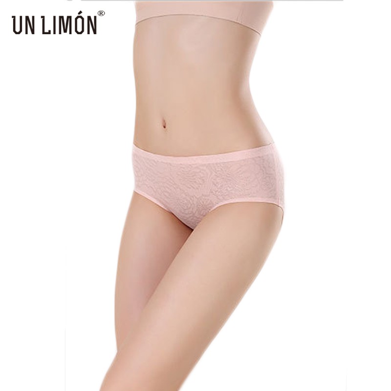 Quần Lót UNLIMON Lưng Vừa Vải Lụa Băng Không Đường May Họa Tiết Hoa Dành Cho Bạn Nữ