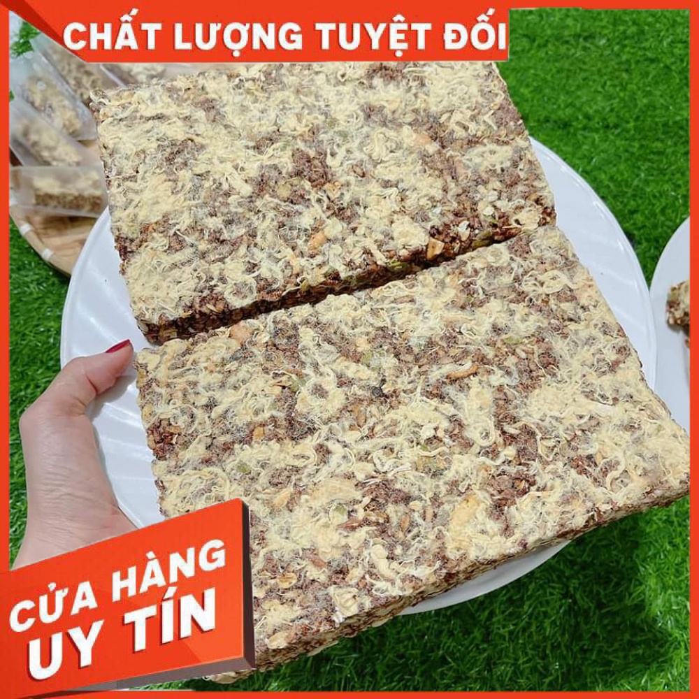 Thanh Gạo Lứt Huyết rồng Chà Bông Mix Hạt Dinh Dưỡng Giảm cân, ăn kiêng nhà làm không dùng đường (Túi 250g)