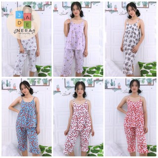 Bộ đồ ngủ 2 dây lửng, lụa hàn, siêu đẹp- size