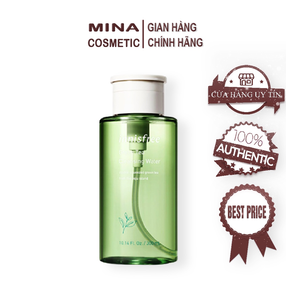 Nước tẩy trang trà xanh innisfree Green Tea Cleansing Water 300ml, nước tẩy trang sạch sâu và dưỡng ẩm - Mina.cosmetic1