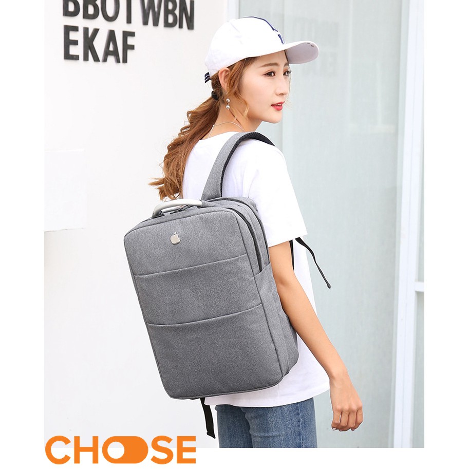 [Mã FASHIONT4MA2 giảm 10K đơn 50K] Balo Nam Choose Balo Chống Nước Đựng Laptop Công Sở Đính Trái Táo Thời Thượng NBK7K1