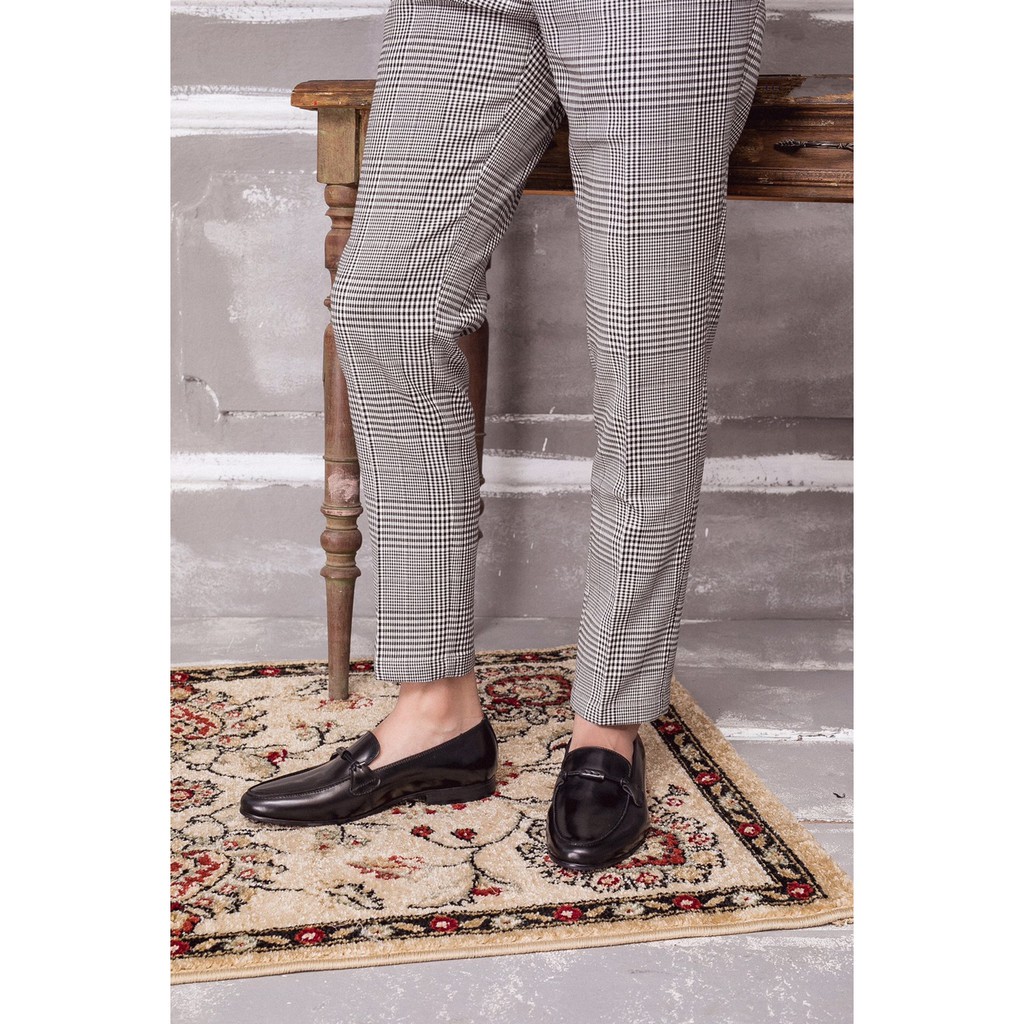 Quần vải hàn quốc cao cấp baggy nam Quần âu nam Vải kẻ chống nhăn LQA008