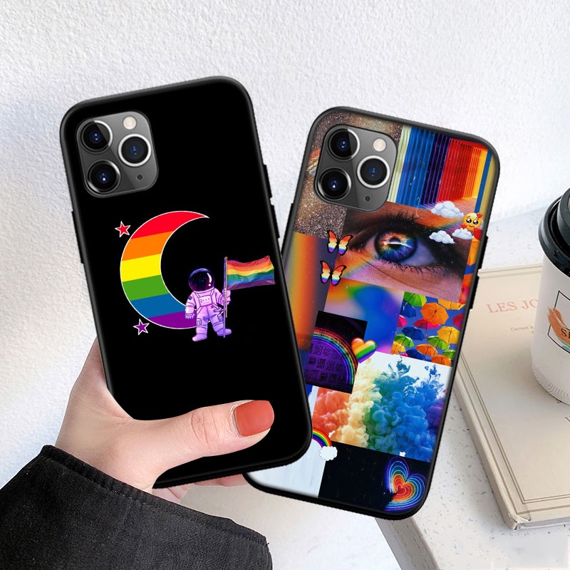 Ốp Điện Thoại Họa Tiết Cầu Vồng LGBT CA52 Cho iPhone 5 5S 6 6S 7 8 11 Pro Max Plus SE XR