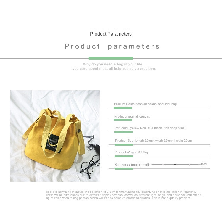 Túi Đựng Hộp Cơm Trưa Mini Vải Bố Có Dây Đeo Vai Có Thể Điều Chỉnh