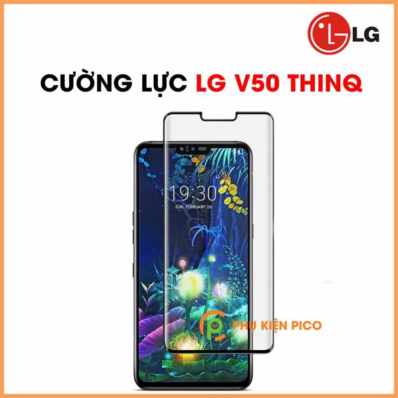 Miếng Dán Kính Cường Lực 4D Cho LG V50 Full Màn Hình