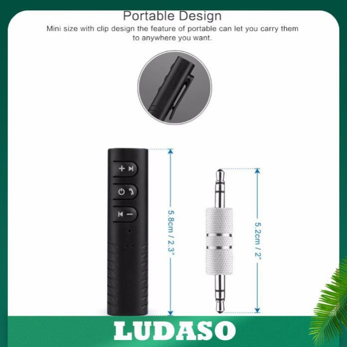 Adapter chuyển đổi tai nghe, loa cắm dây thành Bluetooth không dây LUDASO