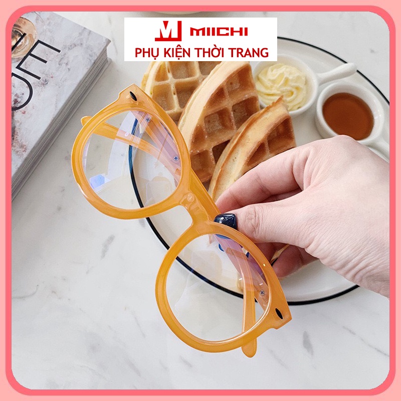 Kính nữ gọng cận phong cách Hàn Quốc, mắt kính tròn không độ chống tia UV đẹp cute giá rẻ 063
