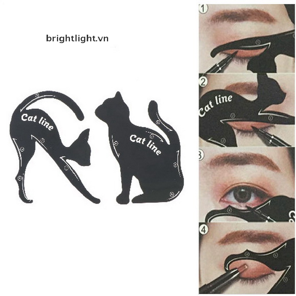 [Hàng mới về] Bộ 2 cặp khuôn kẻ mắt hình mèo