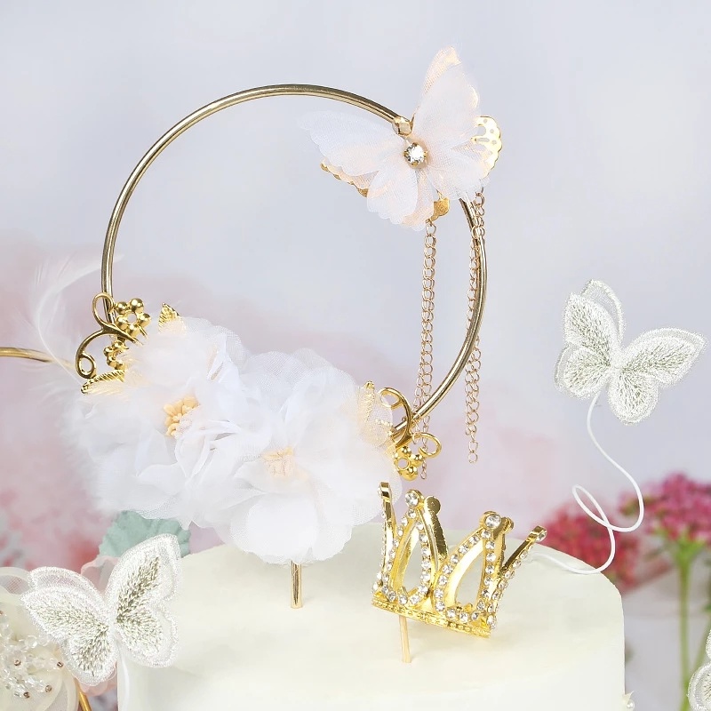 Lưới Bắt Giấc Mơ Hình Bướm Lãng Mạn Dùng Trang Trí Bánh Kem