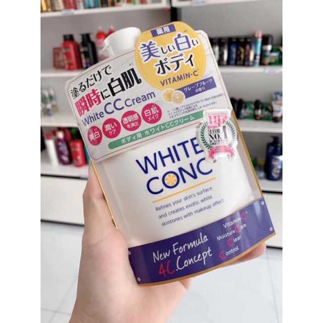 (Có Bill Mua Tại Nhật) Sữa Dưỡng Thể Trắng Da White Conc White CC Cream (200g)