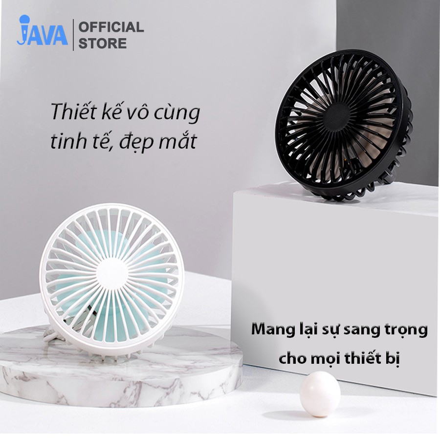 Quạt gió xe hơi, oto làm mát 360 độ - Kẹp được ghế sau, cửa gió điều hòa