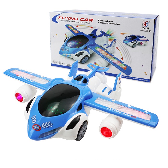 Đồ chơi trẻ em máy bay, ô tô cảnh sát biến hình, xoay 360 độ, có đèn, có nhạc loại xịn