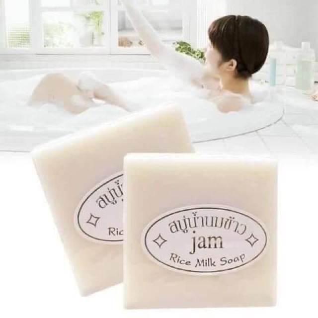 Xà phòng tắm Sữa Cám Gạo Thái Lan JAM RICE MILK SOAP 50g