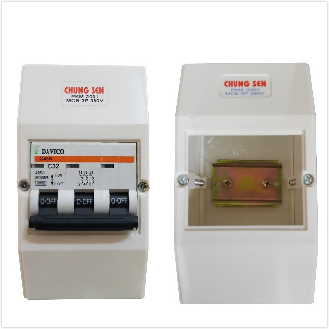 Hộp nhựa  cầu dao MCB tép trắng 2P & 3P