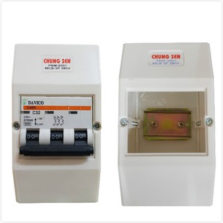 Hộp nhựa  cầu dao MCB tép trắng 2P & 3P
