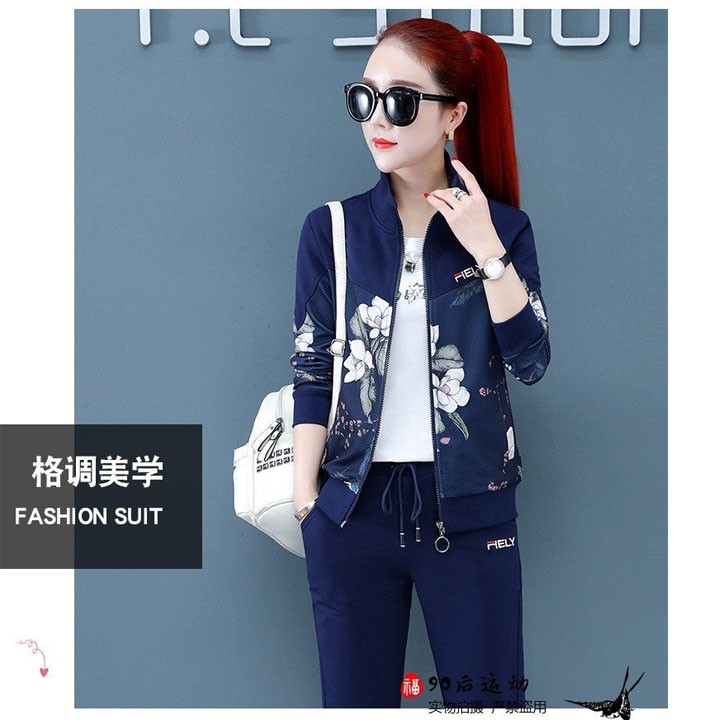 [Cao cấp] Bộ đồ thể thao áo khoác in hoa TT445 [HÀNG CHUẨN SHOP] | BigBuy360 - bigbuy360.vn