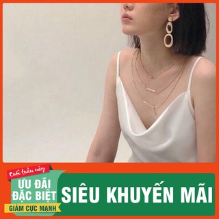 [Sale sốc] 1121A16 Áo hai dây phi bóng cổ đổ sexy, vải mềm rất đẹp, freesize dưới 53kg [Sale sốc]
