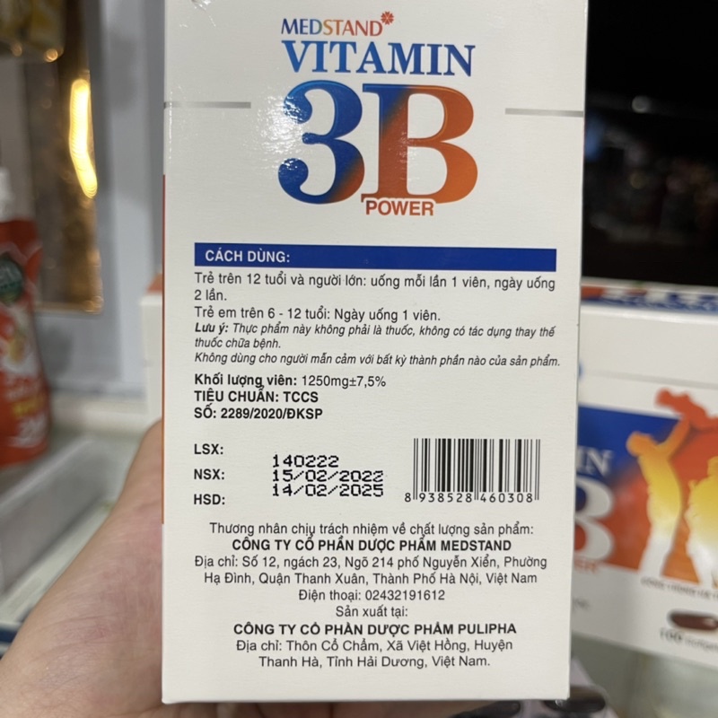 Vitamin 3B  bổ sung vitamin nhóm B hỗ trợ sức khoẻ giúp ăn ngon , ngủ tốt