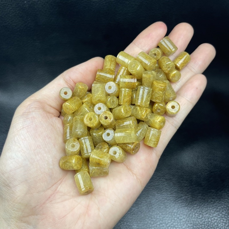 Lu TA tóc vàng VIP - Dùng mix vòng tay, tết dây, vòng đá, dây cáp ☯ Mệnh Kim,Thổ ☯ Hộ Thân, Bình An, Tài Lộc, May Mắn,