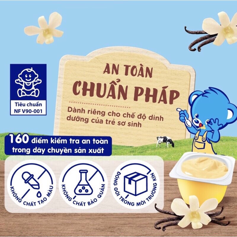 [Bán chạy hàng đầu] Váng sữa Nestle Pháp (6 lốc x 60gr) cho bé ăn dặm bổ sung canxi và kích thích vị giác