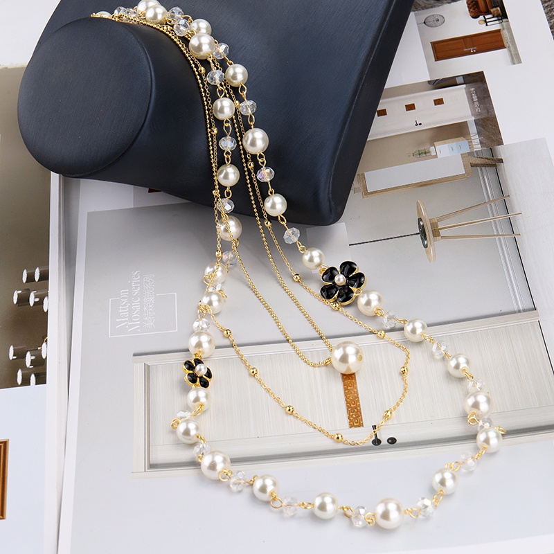 Vòng cổ HợP Kim ĐíNh NgọC Trai Giả Xinh XắN