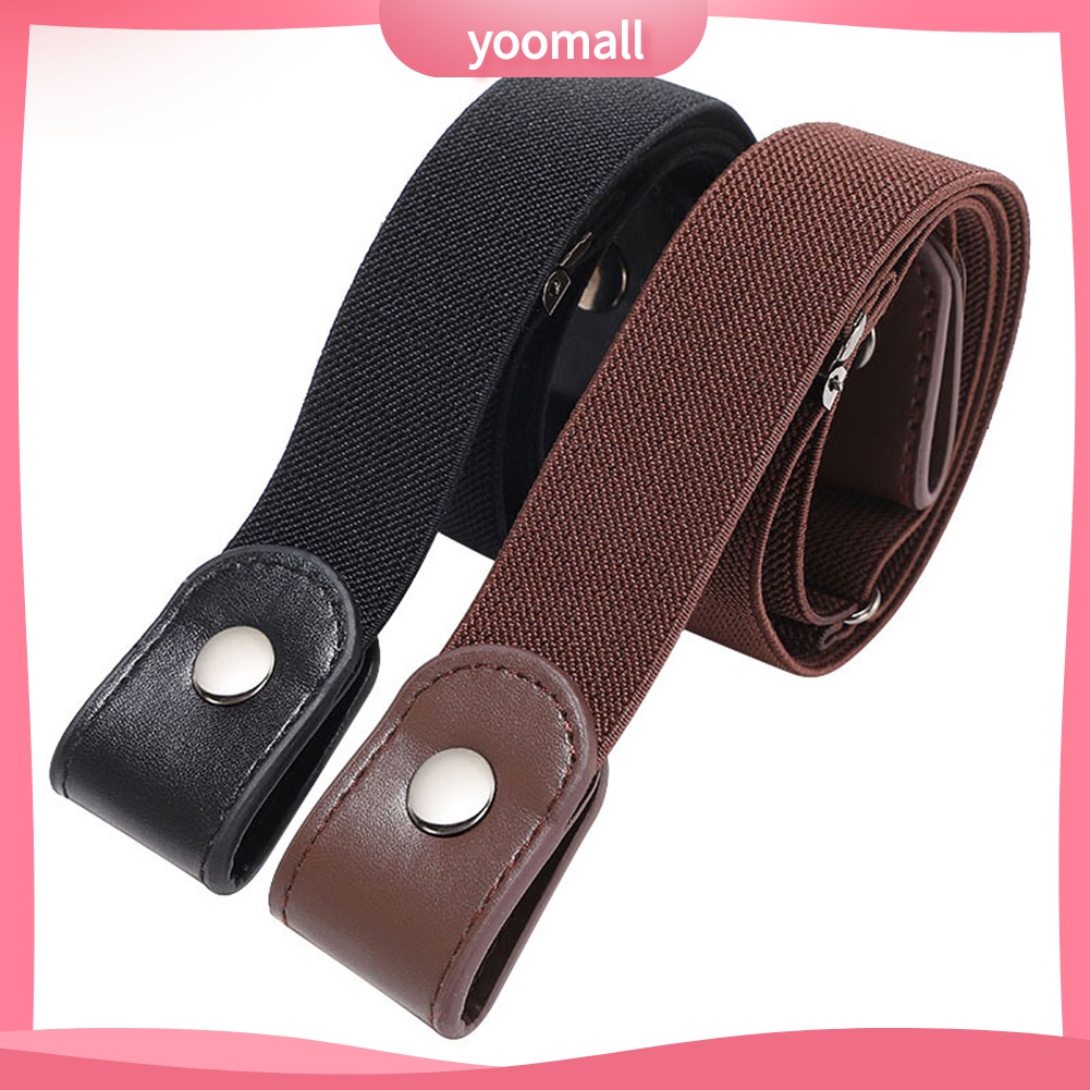 Yomall♡ Thắt Lưng Thun Không Khóa Dành Cho Nam Nữ Mặc Quần Jean