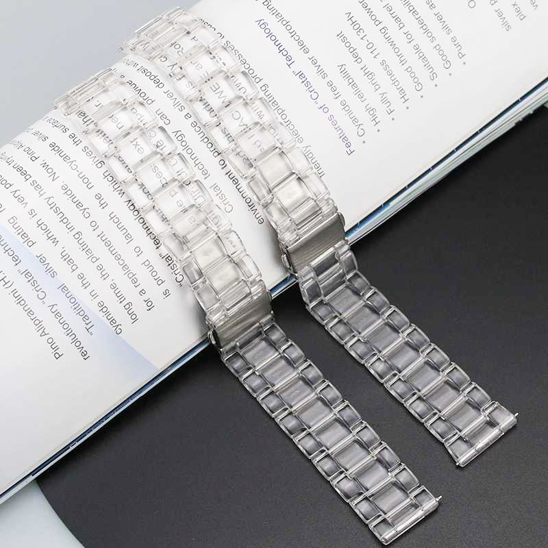Dây Đeo Bằng Nhựa Trong Suốt Dày 20mm Cho Đồng Hồ Thông Minh Huami Amazfit Bip 3 Pro Lite S U Pop / GTS3 GTS 2e GTS2 mini