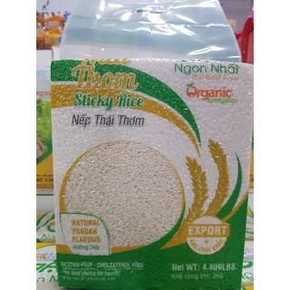 Gạo nếp Thái thơm Hương dứa xuất khẩu - Gạo Ngon Nhất - Gaongonnhat - Túi 2kg