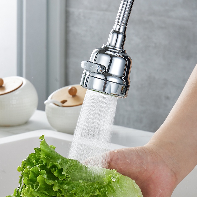 Vòi Rửa Bát Vòi Xịt Tăng Áp Bồn Rửa Bát Xoay 360 Độ 3 Chế Độ Nước tăng áp xịn