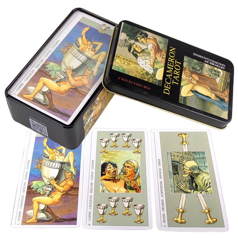 Bài Tarot Oracle có hộp thiếc, Decameron, Manara, Sexual Magic, Romance Angels Oracle