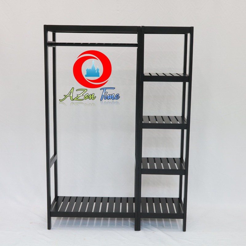 Tủ Quần Áo, Giá Treo Quần Áo 2 Buồng [FREESHIP - GỖ TỰ NHIÊN] Gỗ Thông Phong Cách Hàn Quốc Kệ Gỗ - Azonshop