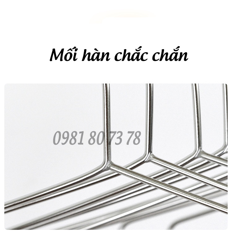 Móc phơi quần áo bằng inox chống trượt 304 inox -5cái/10 cái