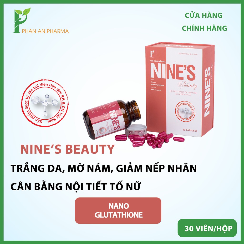 Viên uống trắng da toàn thân Nine's Beauty, viên uống hỗ trợ điều trị nám, tàn nhang - CN01