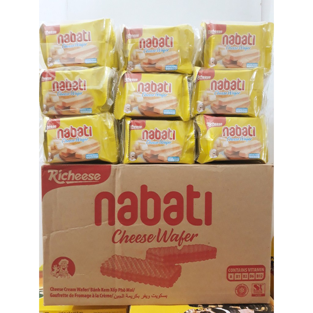 Thùng 12 Bịch 120 Cái 20g Bánh Xốp Phô Mai Nabati