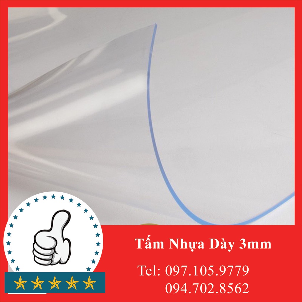 Tấm Nhựa Dẻo PVC Trong Suốt Dày 3mm - Trải Bàn - Trải Giường Spa - Ngọc Khôi Plastic