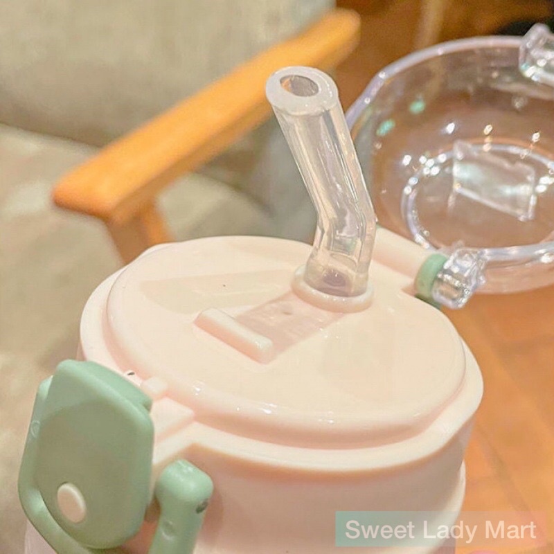 Bình Nước Hàn Quốc Cute 450ml Có Vạch Nhắc Nhở Uống Nước