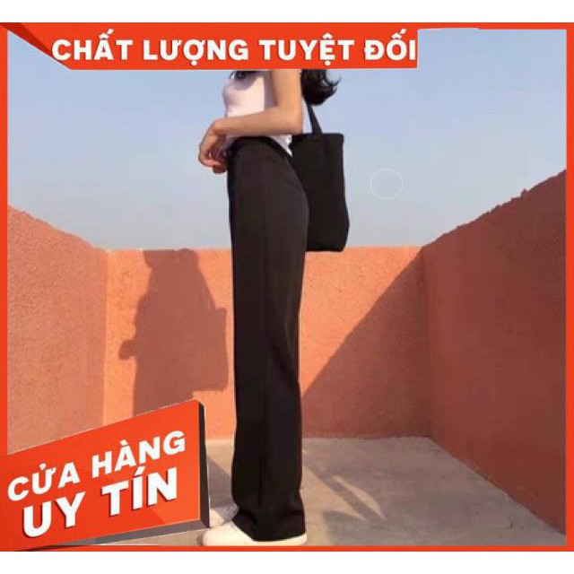 Quần vải ống loe lưng siêu cao- dáng dài 100cm | BigBuy360 - bigbuy360.vn