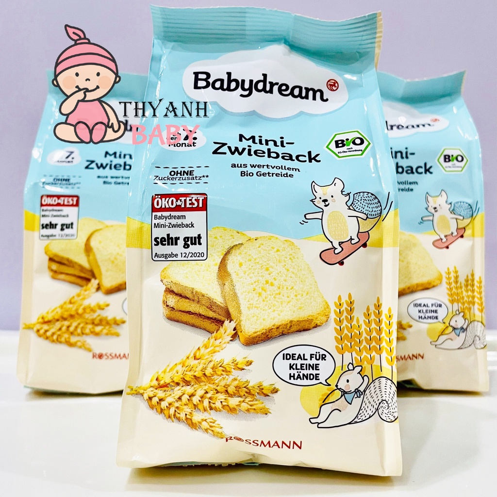 Bánh mì khô hữu cơ Baby Dream Đức