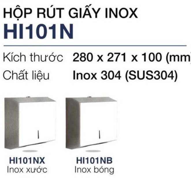 Hộp đựng giấy vệ sinh chữ nhật gắn tường 304 cao cấp chống rỉ