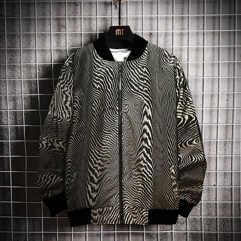 Áo khoác nam dù lớp lót phối chữ cao cấp phong cách thời trang