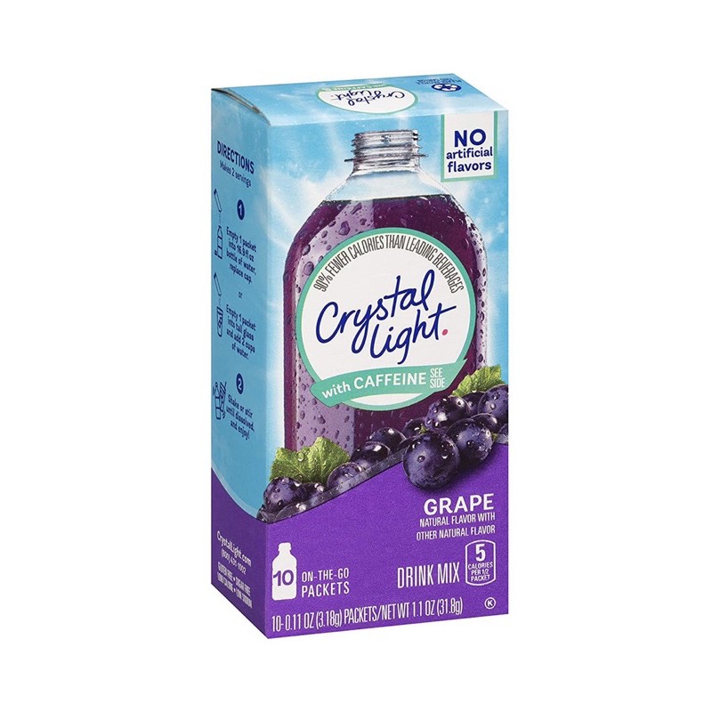 Bột pha nước trái cây Crystal Light (1gói) không đường ăn kiêng keto/das/lowcarb/gymers