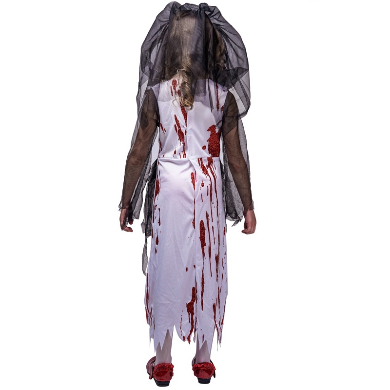 2022 Ghost Bloody Bride Halloween Costume Cosplay Outfit Role Play Party Prop kid girl gift