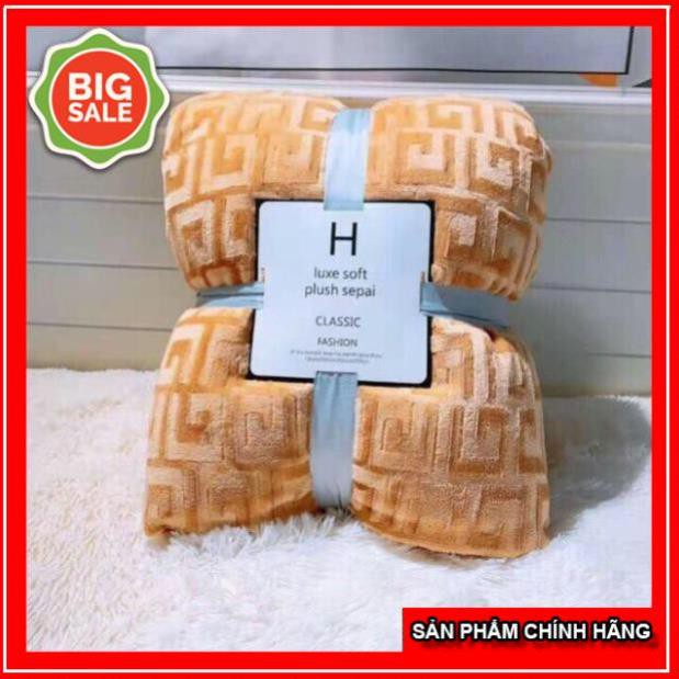 ( XẢ HÀNG - GIÁ SỐC ) MỀN LÔNG CỪU LUXURY CLASSIC Họa Tiết Chữ Vạn, Mền cừu ULTIMATE cao cấp mới nhất 2019