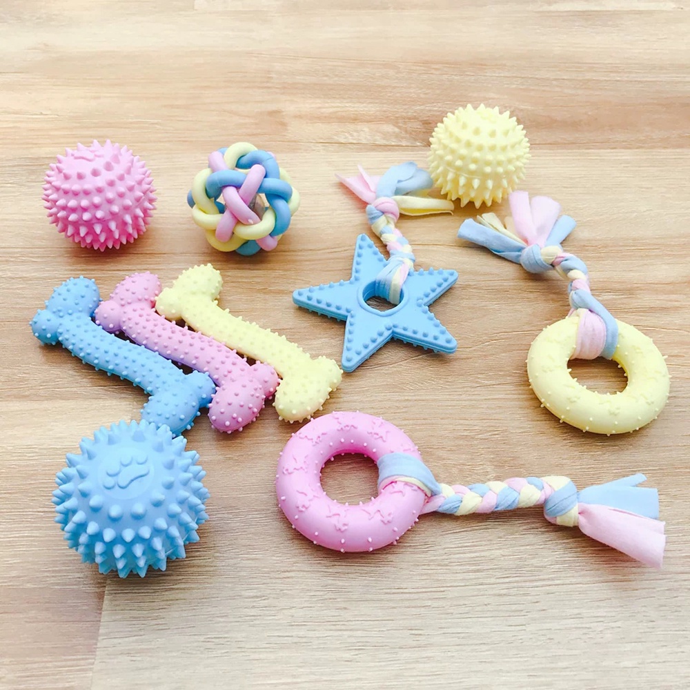 Đồ chơi cho chó Hình dạng xương Con chó nhai Đồ chơi cho chó lớn nhỏ Sản phẩm phụ kiện Pinkycolor Đồ chơi tương tác cho chó Cao su vô hại