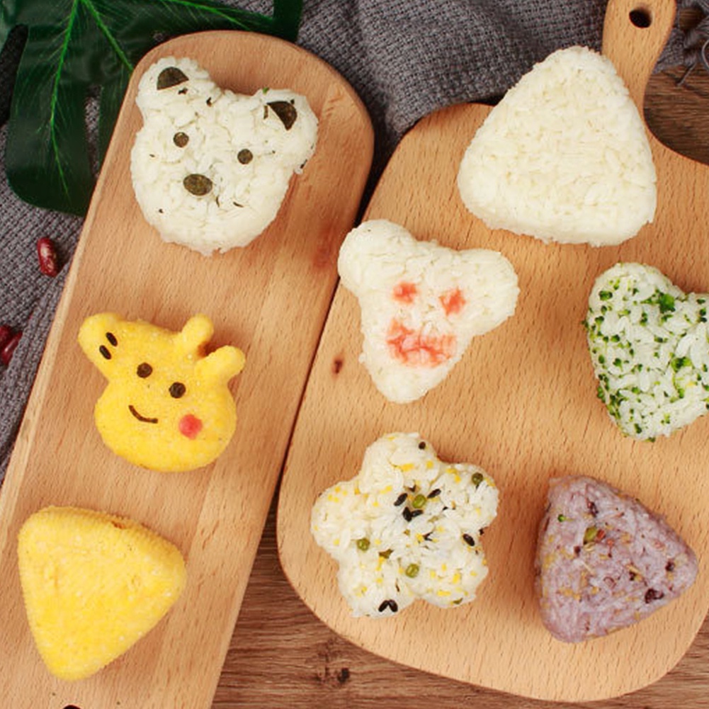 Khuôn tự làm cơm nắm nhiều hình dạng độc đáo dễ thương