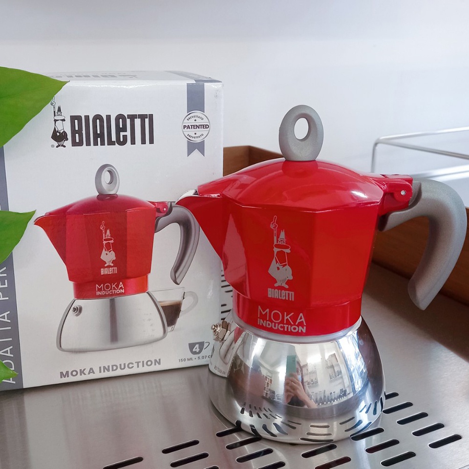 Ấm Moka Bialetti Induction đun trên bếp từ 2 - 4 Cup | Nhập khẩu Italia, bảo hành chính hãng.