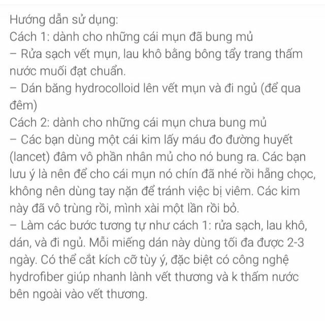 1 HỘP 10 MIẾNG DÁN MỤN/ VẾT THƯƠNG HỞ HIỆU DUODERM 10*10 cm HÀNG CHÍNH HÃNG