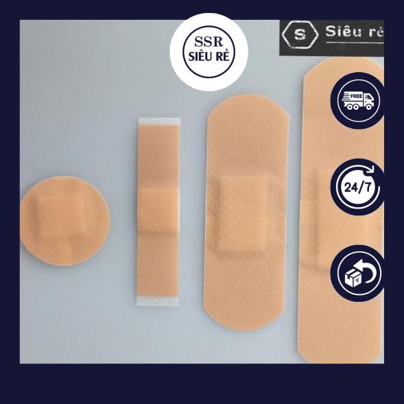 Băng dính cá nhân y tế Bang He, hộp 100 miếng, 4 kích thước bảo vệ các vết thương siêu tiện dụng (PD1825)