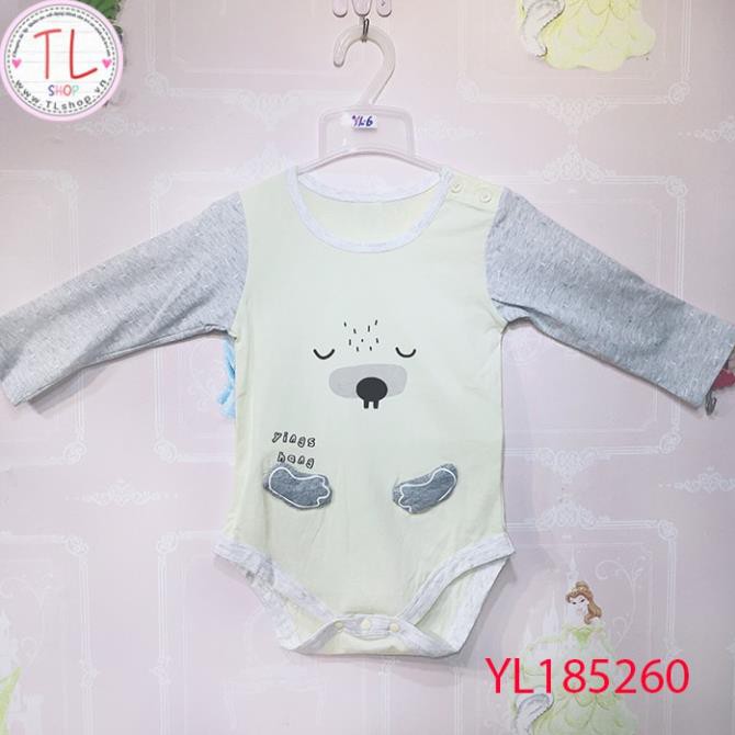 Thời trang trẻ em -Bodysuit thun tay dài cho bé hình cún con- Quần áo bé trai - Bộ bé trai - Quần áo bé gái - Bộ bé gái