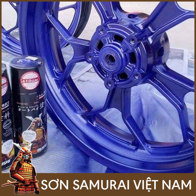 Màu Xanh Tím Sơn Samurai - Combo Màu Xanh Tím 1143 Sơn Xịt Samurai